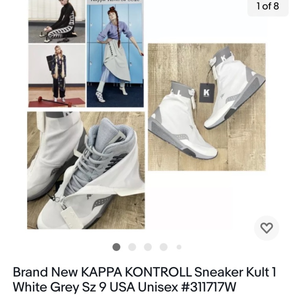 Brand New Kappa Kontroll Sneaker Kult 1 White Gray Sz 9 Unisex #311717W